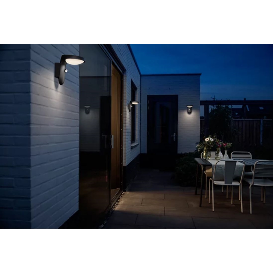 Philips - Aplique LED de exterior con sensor LED/9W/230V 2700K IP44
