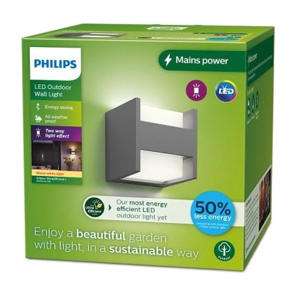 Philips - Aplique LED para exterior ARBOUR LED/3,8W/230V 2700K IP44