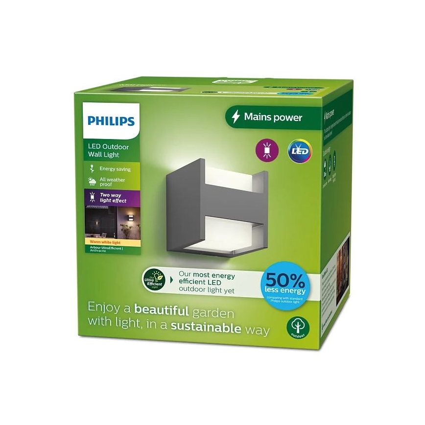 Philips - Aplique LED para exterior ARBOUR LED/3,8W/230V 2700K IP44