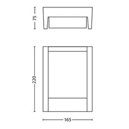 Philips - Aplique LED para exterior ARBOUR LED/3,8W/230V IP44