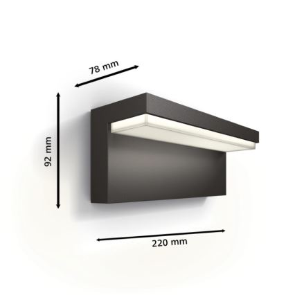 Philips - Aplique LED para exterior BUSTAN LED/3,8W/230V 4000K IP44