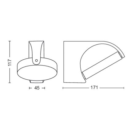 Philips - Aplique LED para exterior LED/7W/230V 2700K IP44