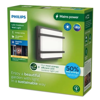 Philips - Aplique LED para exterior PETRONIA LED/3,8W/230V IP44