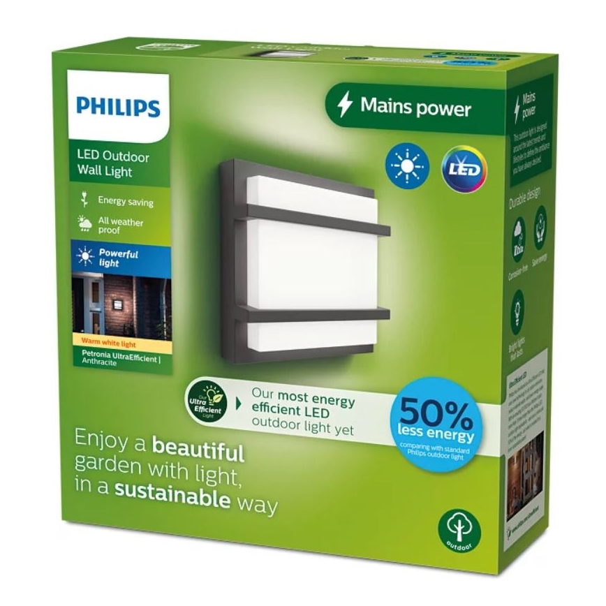 Philips - Aplique LED para exterior PETRONIA LED/3,8W/230V IP44