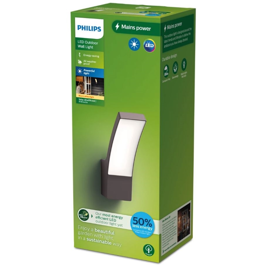 Philips - Aplique LED para exterior SPLAY LED/3,8W/230V IP44