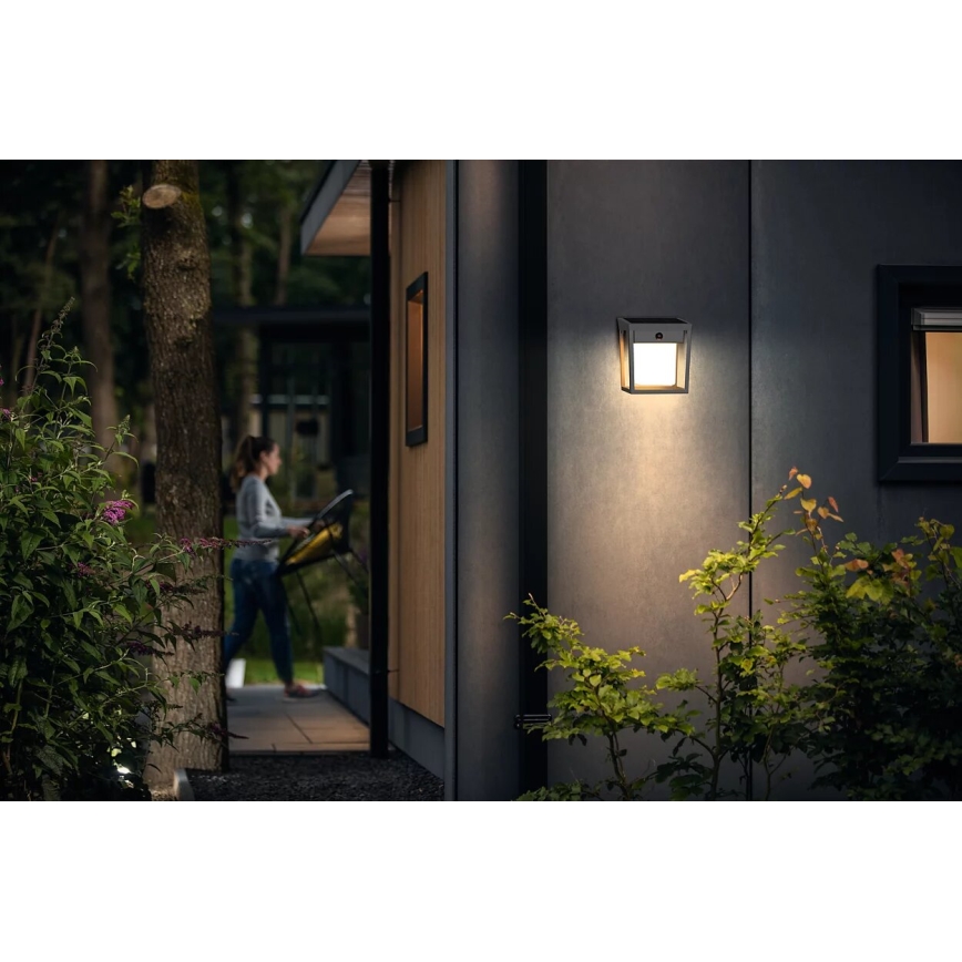 Philips - Aplique LED solar con sensor BLAISE LED/1,5W/3,7V 3000K IP44