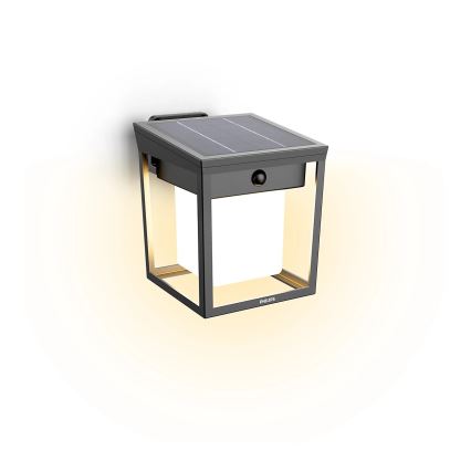 Philips - Aplique LED solar con sensor BLAISE LED/1,5W/3,7V 3000K IP44