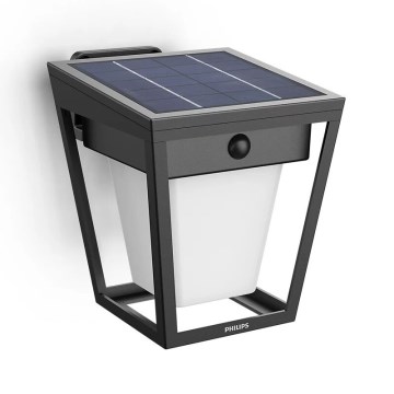 Philips - Aplique LED solar con sensor NISSA LED/1,8W/3,7V 3000K IP44