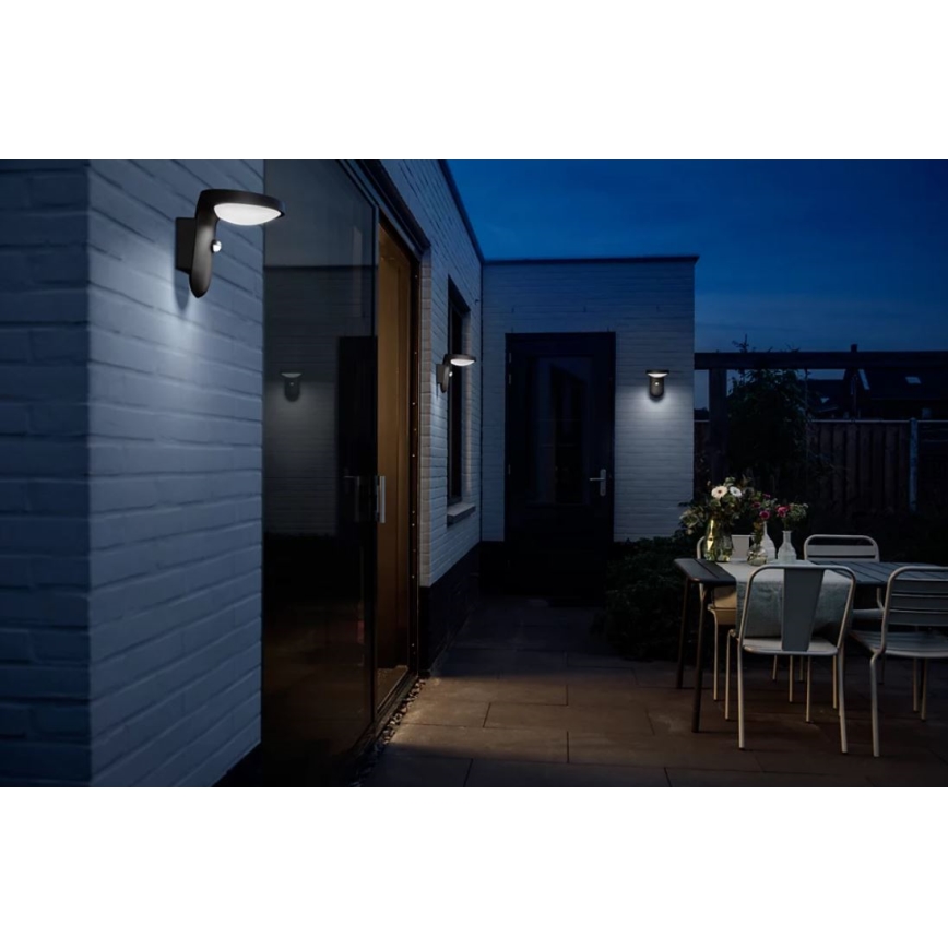 Philips - Aplique LED solar con sensor LED/1,2W/4V 1800 mAh 4000K IP44