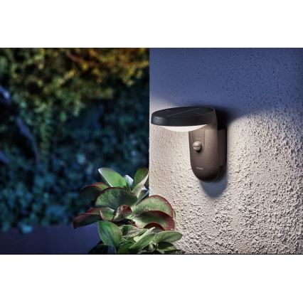 Philips - Aplique LED solar con sensor LED/1,2W/4V 1800 mAh 4000K IP44