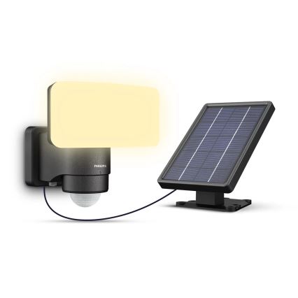 Philips - Aplique LED solar con sensor TYLUS LED/6W/3,7V 3000K IP44