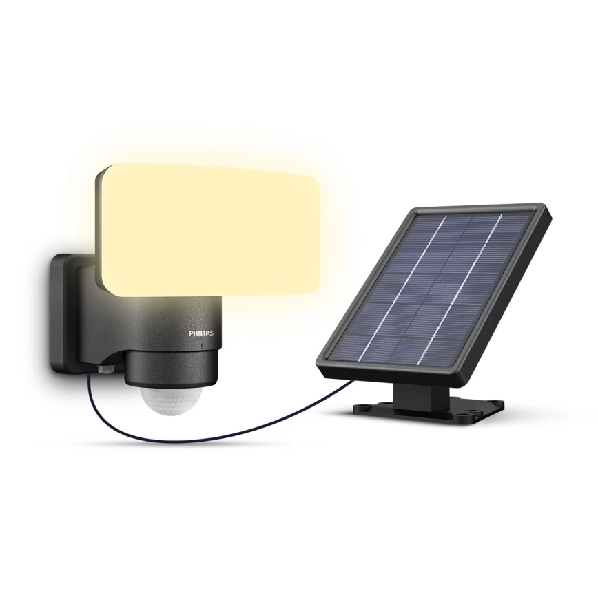 Philips - Aplique LED solar con sensor TYLUS LED/6W/3,7V 3000K IP44
