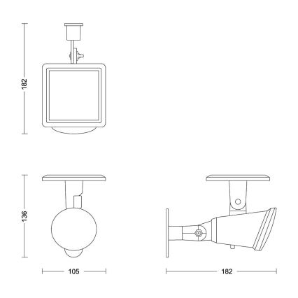 Philips - Aplique LED solar JIVIX LED/1,4W/3,7V IP44