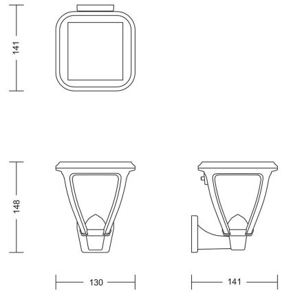 Philips - Aplique LED solar VAPORA LED/1,5W/3,7V IP44