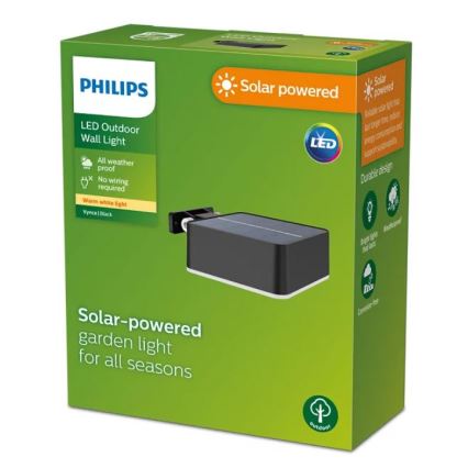 Philips - Aplique LED solar VYNCE LED/1,5W/3,7V IP44