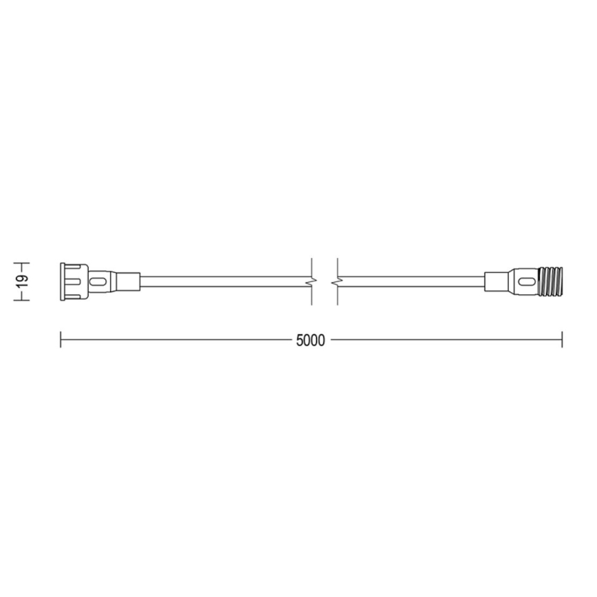 Philips - Cable de extensión para exteriores 5m IP67