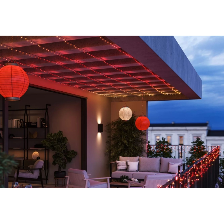 Philips - Cadena LED RGBW regulable para exteriores HUE WHITE AND COLOR AMBIANCE 250xLED 24,4 m 2000-6500K IP54