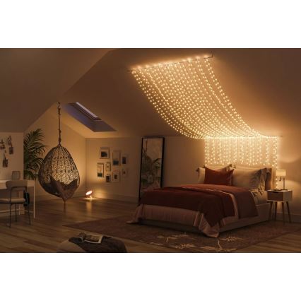 Philips - Cadena LED RGBW regulable para exteriores HUE WHITE AND COLOR AMBIANCE 250xLED 24,4 m 2000-6500K IP54