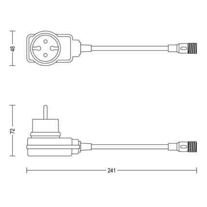 Philips - de exterior Adaptador de corriente principal GARDENLINK 12W/24/230V IP44