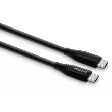 Philips DLC5206C/00 - Cable USB Conector USB-C 3.0 2m negro/gris