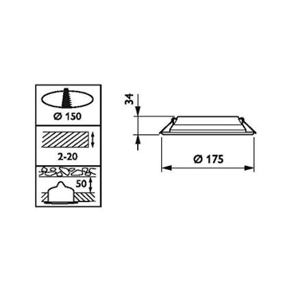 Philips DN065B LED10S/840 PSU II WH - LED Iluminación empotrable LED/11W/230V 4000K