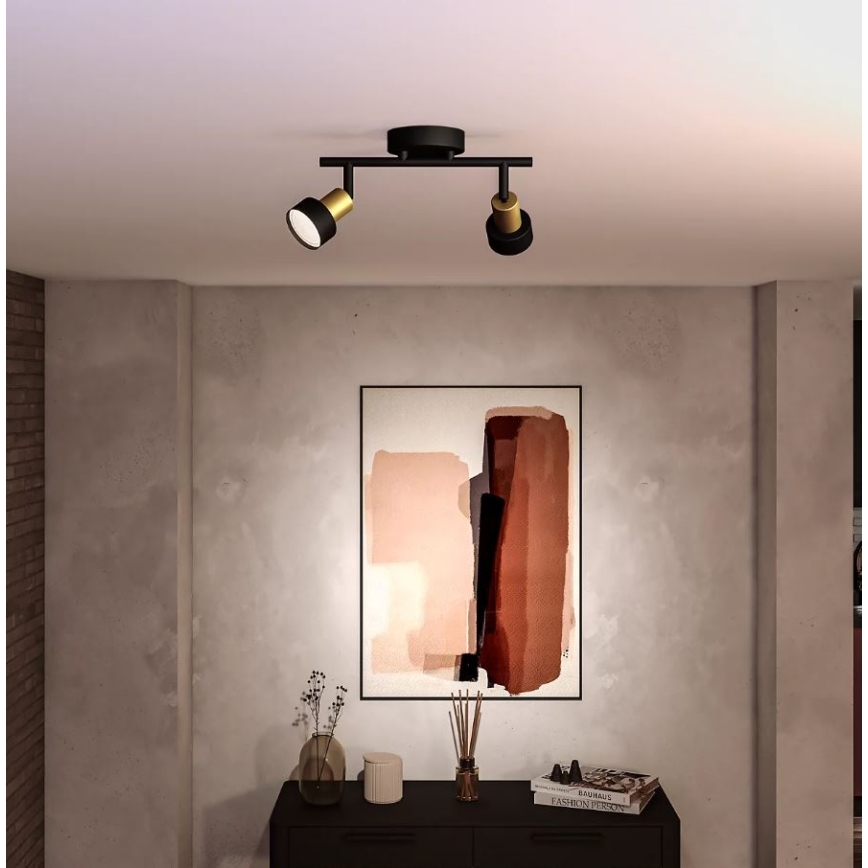 Philips - Foco CONDUIT 2xGU10/5W/230V negro/latón