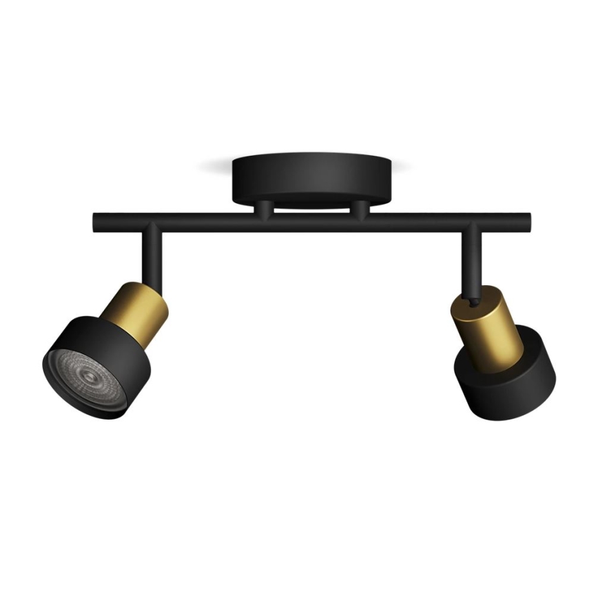 Philips - Foco CONDUIT 2xGU10/5W/230V negro/latón