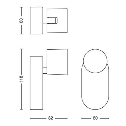 Philips - Foco de pared LED regulable LED/4,5W/230V