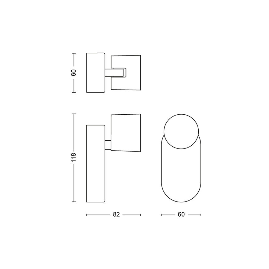 Philips - Foco de pared LED regulable LED/4,5W/230V