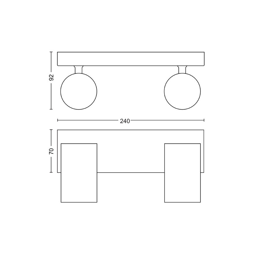 Philips - Foco KOSIPO 2xGU10/5,5W/230V blanco