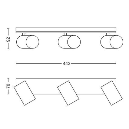 Philips - Foco KOSIPO 3xGU10/5,5W/230V blanco