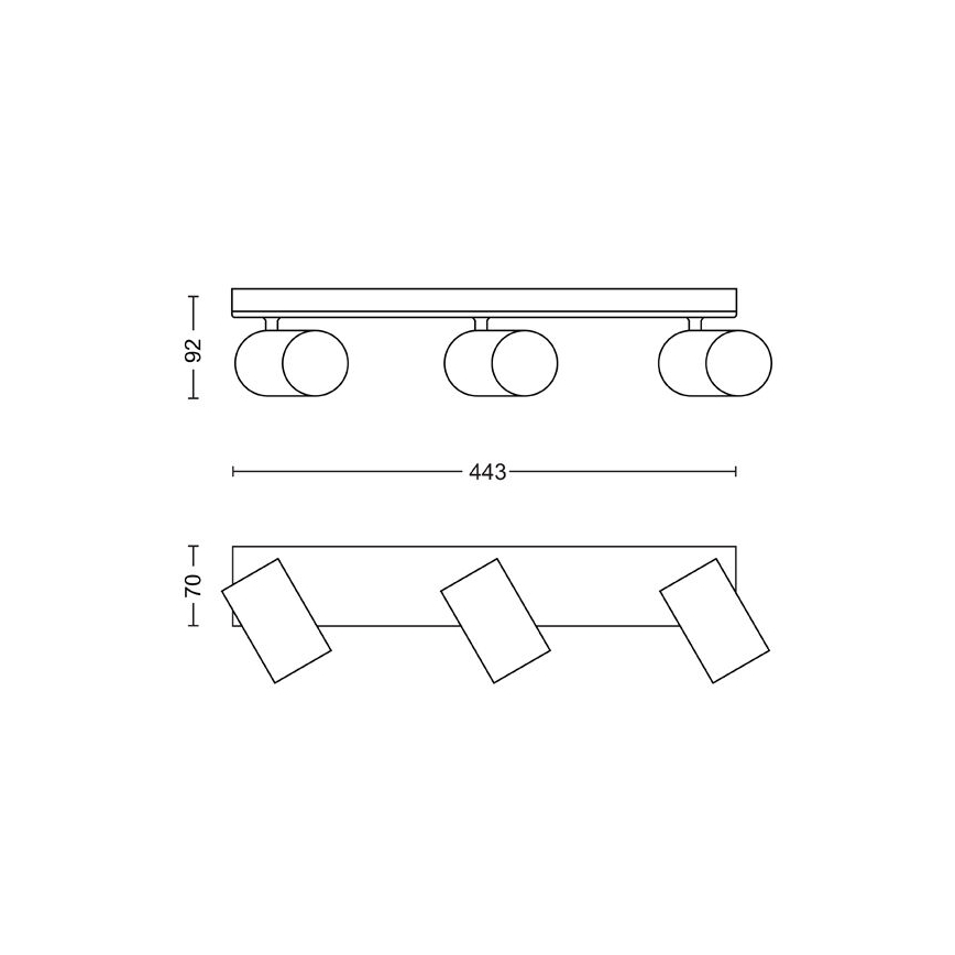 Philips - Foco KOSIPO 3xGU10/5,5W/230V blanco