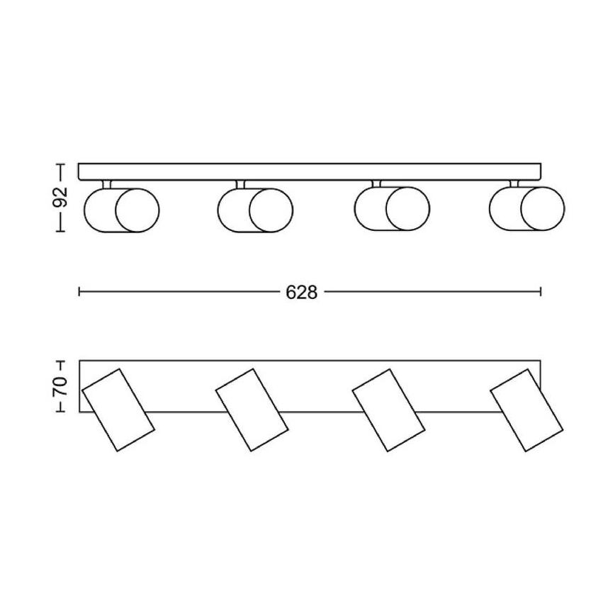 Philips - Foco 4xGU10/5,5W/230V