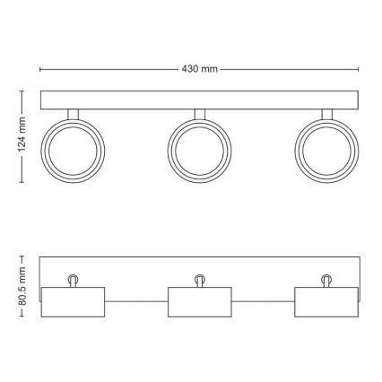 Philips - Foco LED 3xLED/5,5W/230V blanco