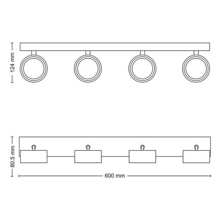 Philips - Foco LED 4xLED/5,5W/230V blanco