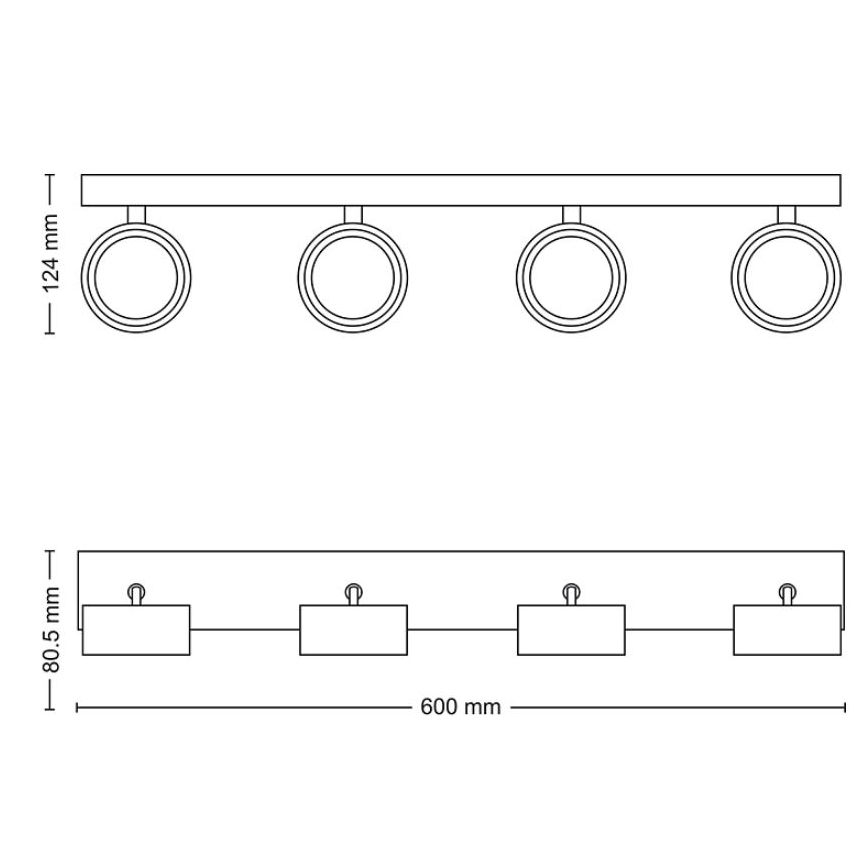 Philips - Foco LED 4xLED/5,5W/230V blanco