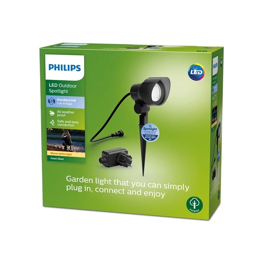 Philips - Foco LED de exterior LED/24W/230V 2700K IP44