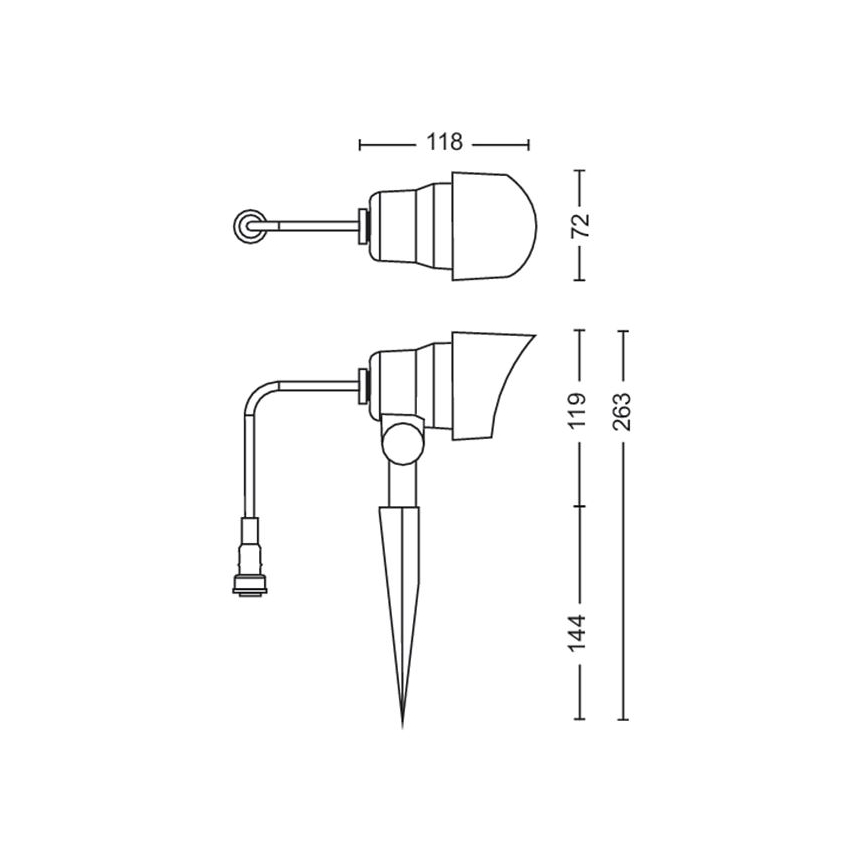 Philips - Foco LED de exterior LED/24W/230V 2700K IP44