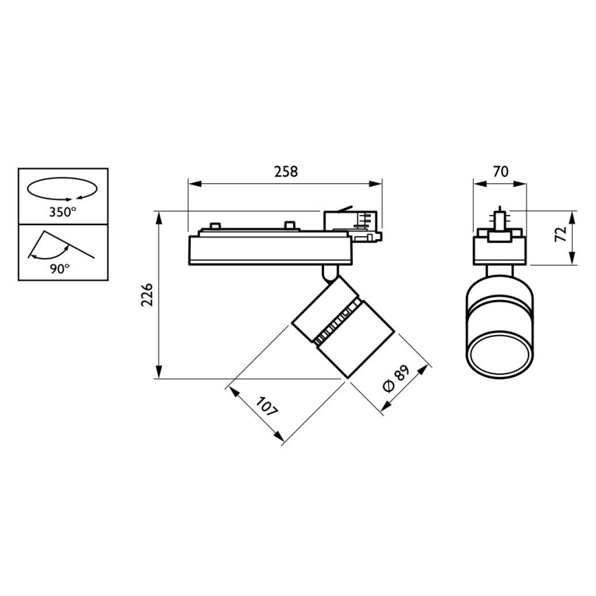 Philips - Foco LED para sistema de riel STYLID 1xLED/23W/230V