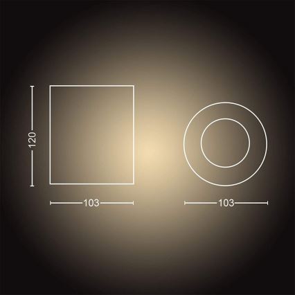 Philips - Foco LED regulable Hue PILLAR 1xGU10/4,2W/230V 2200-6500K negro