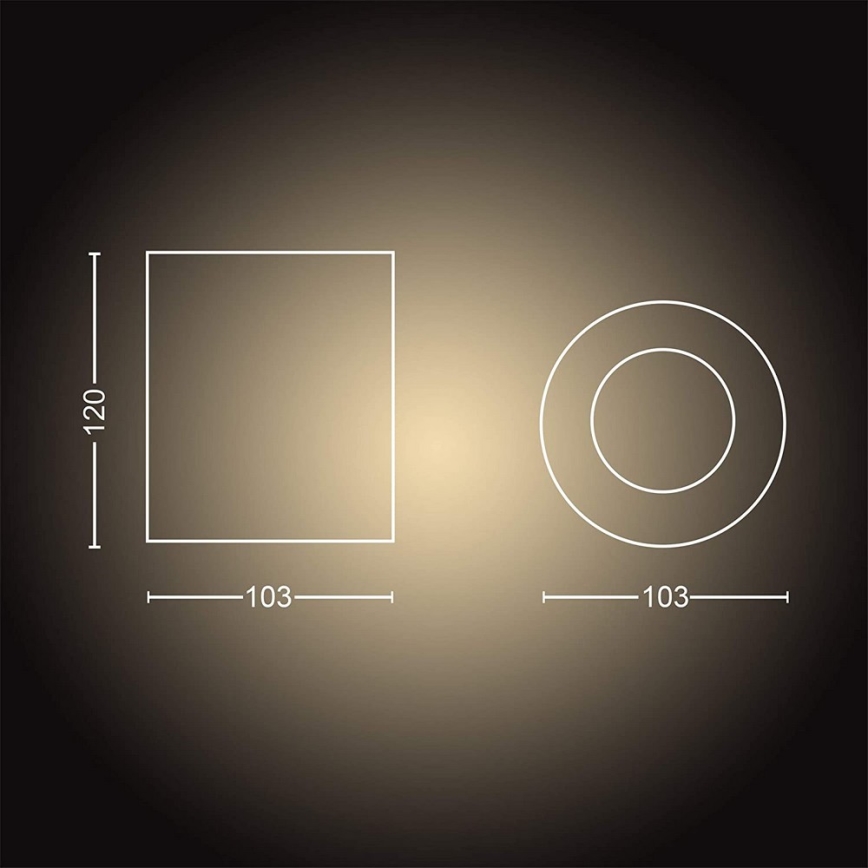 Philips - Foco LED regulable Hue PILLAR 1xGU10/4,2W/230V 2200-6500K negro