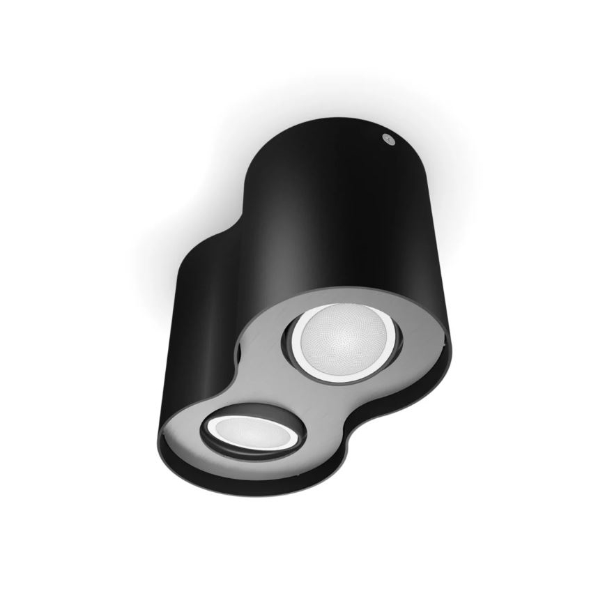 Philips - Foco LED regulable Hue PILLAR 2xGU10/4,2W/230V 2200-6500K + control remoto negro