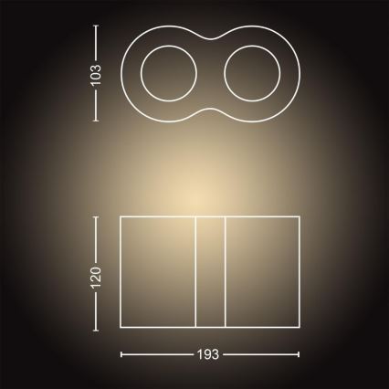 Philips - Foco LED regulable Hue PILLAR 2xGU10/4,2W/230V 2200-6500K + control remoto negro