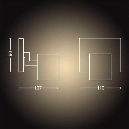 Philips - Foco LED regulable Hue RUNNER 1xGU10/4,2W/230V 2200-6500K blanco