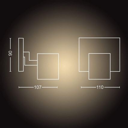 Philips - Foco LED regulable Hue RUNNER 1xGU10/4,2W/230V 2200-6500K + control remoto blanco