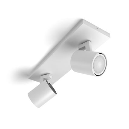 Philips - Foco LED regulable Hue RUNNER 2xGU10/4,2W/230V 2200-6500K + control remoto blanco