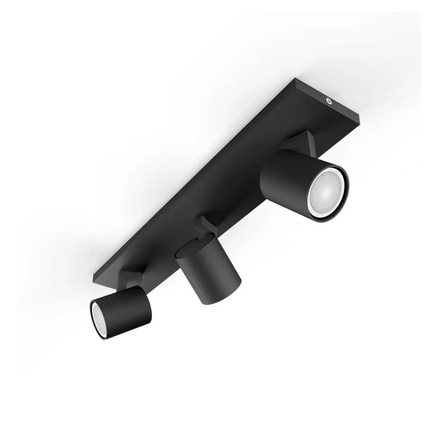 Philips - Foco LED regulable Hue RUNNER 3xGU10/4,2W/230V 2200-6500K + control remoto negro