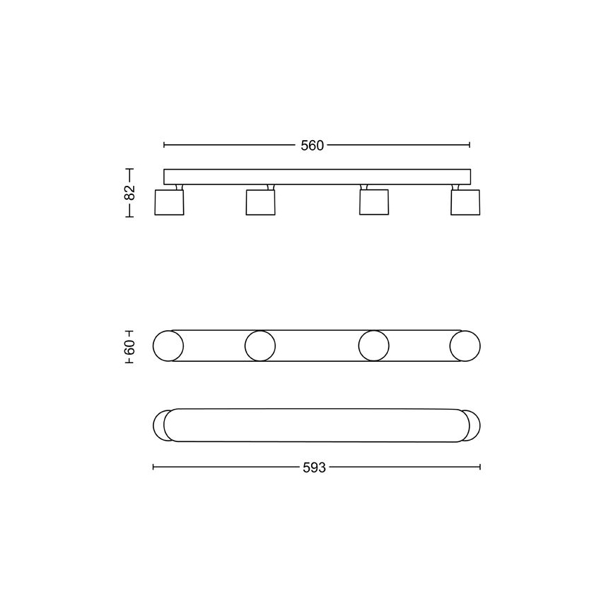 Philips - Foco LED regulable 4xLED/4,5W/230V