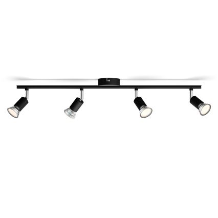 Philips - Foco 4xGU10/50W/230V negro