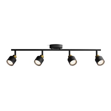 Philips - Foco NIALL 4xGU10/5W/230V negro/latón